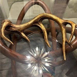 vintage gold coated deer antler